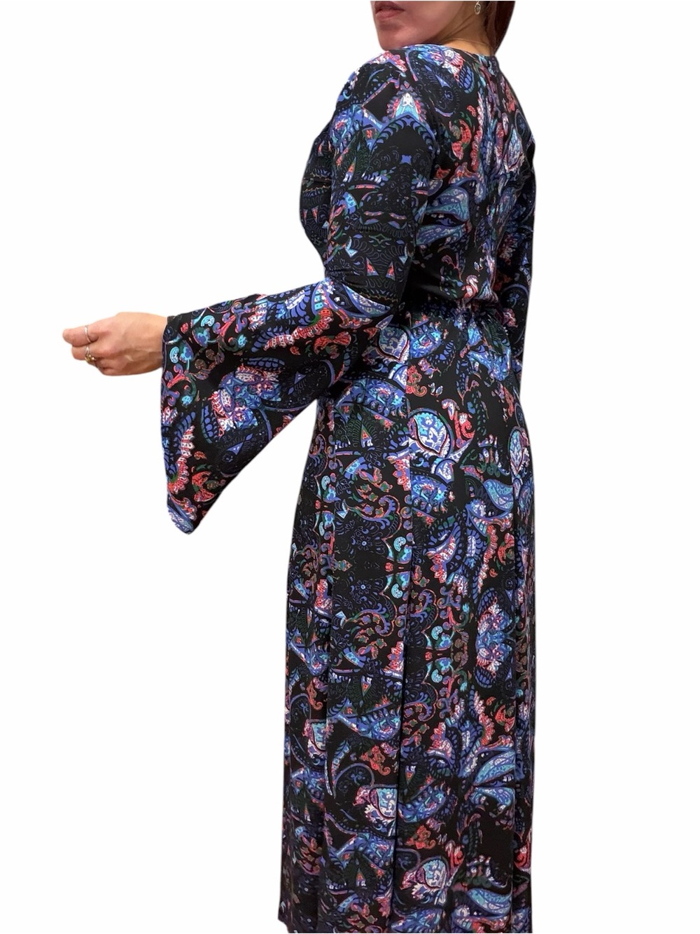 EXPRESS Paisley Long Sleeve Maxi Dress
